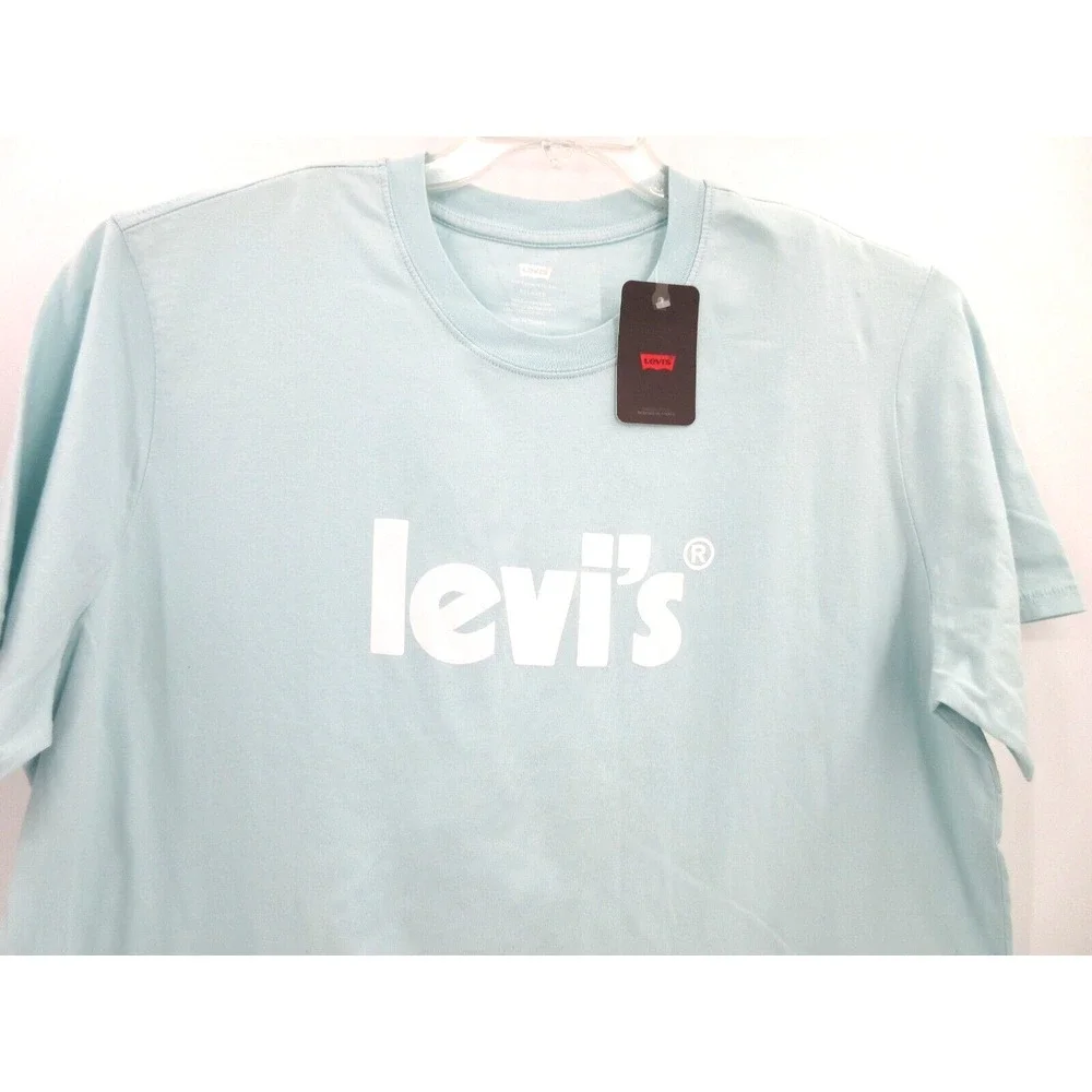 BIG & TALL LEVI'S RELAXED‎ FIT TEE Men's Size 2XL LIGHT BLUE Short Sleeve NWT!!